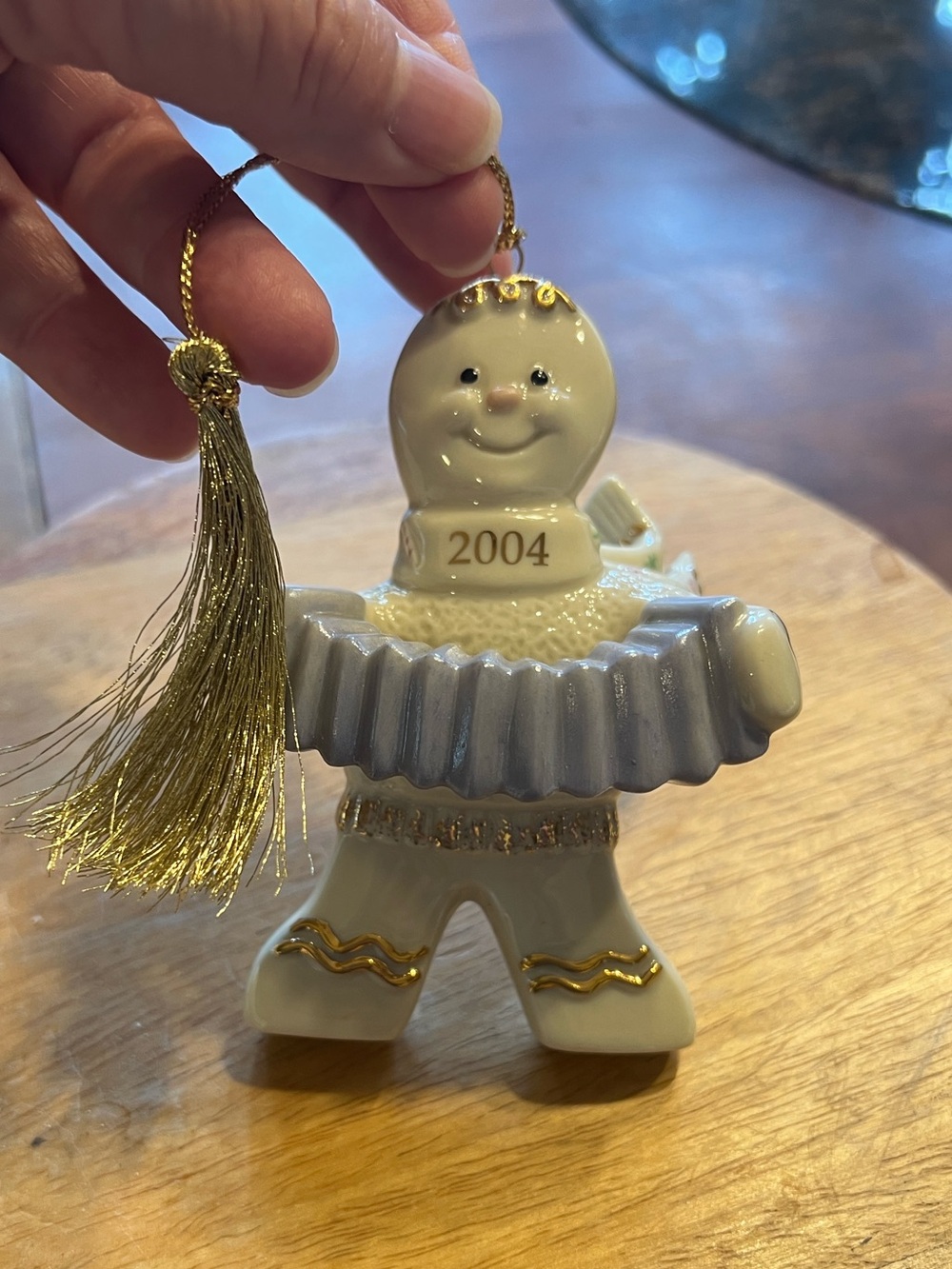 Lenox 2004 Gingerbread Man “Merry Musician” Christmas Ornament